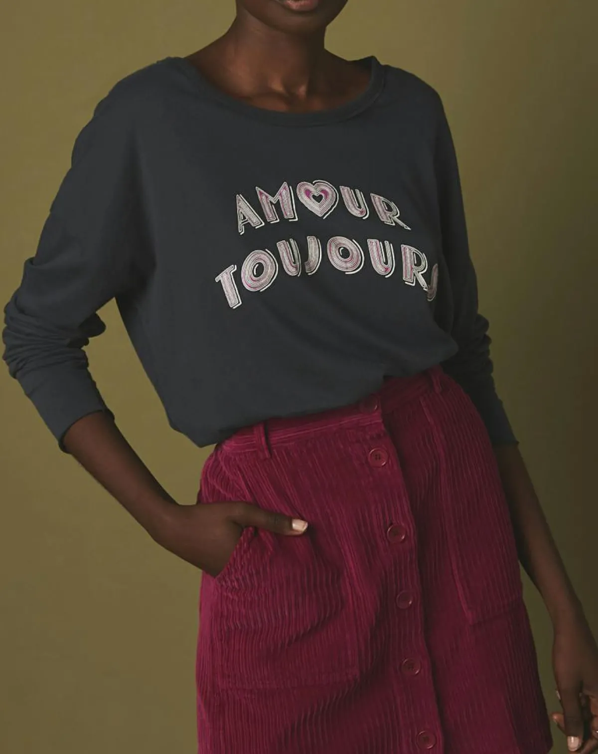 Hartford Tops Et Blouses|T-Shirt Tagiane charcoal
