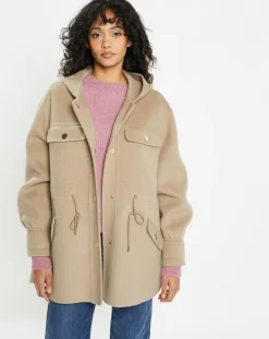 Lou Andrea Vestes, Blousons|Veste 100% Laine Carla taupe