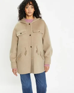 Lou Andrea Vestes, Blousons|Veste 100% Laine Carla taupe