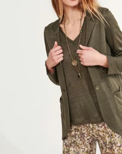 Lauren Vidal Vestes, Blousons|Veste 100% Lin Essential bronze