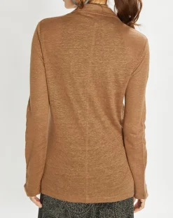 Lauren Vidal Vestes, Blousons|Veste 100% Lin Essential écorce