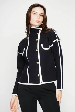 C&Jo Vestes, Blousons|Veste col montant noire