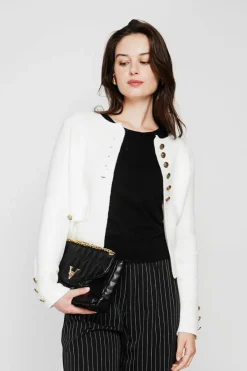 C&Jo Vestes, Blousons|Veste courte boutonnée naturelle