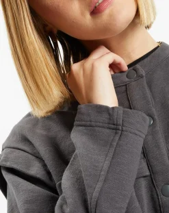 Galeries Lafayette Vestes, Blousons|Veste courte en Coton Léonor gris foncé