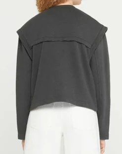 Galeries Lafayette Vestes, Blousons|Veste courte en Coton Léonor gris foncé