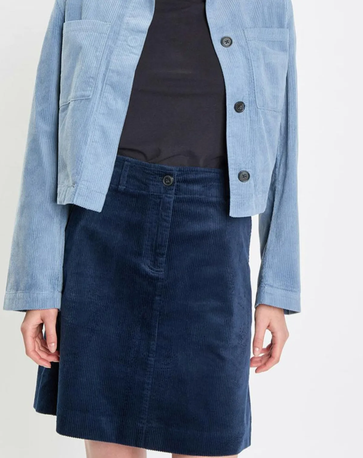 Marc O'Polo Vestes, Blousons|Veste courtes en Velours côtelé bleu ciel