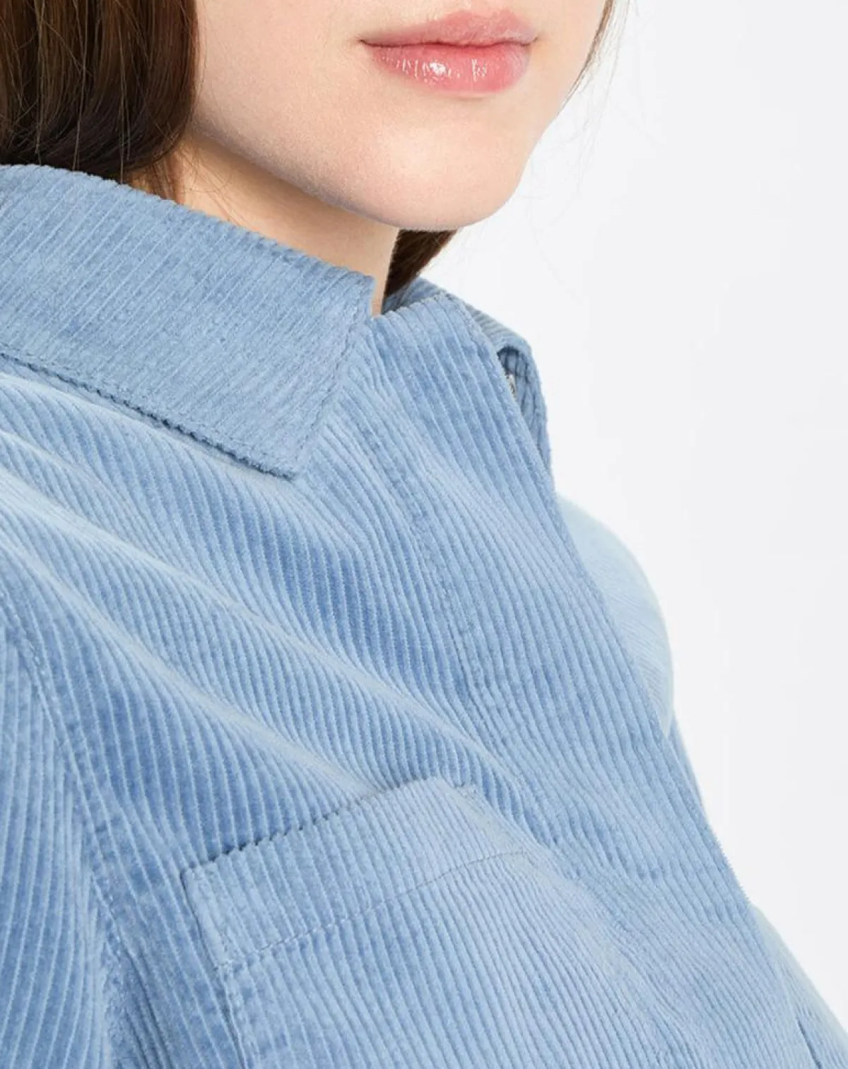 Marc O'Polo Vestes, Blousons|Veste courtes en Velours côtelé bleu ciel