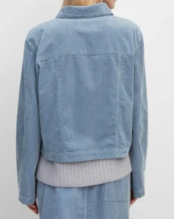 Marc O'Polo Vestes, Blousons|Veste courtes en Velours côtelé bleu ciel