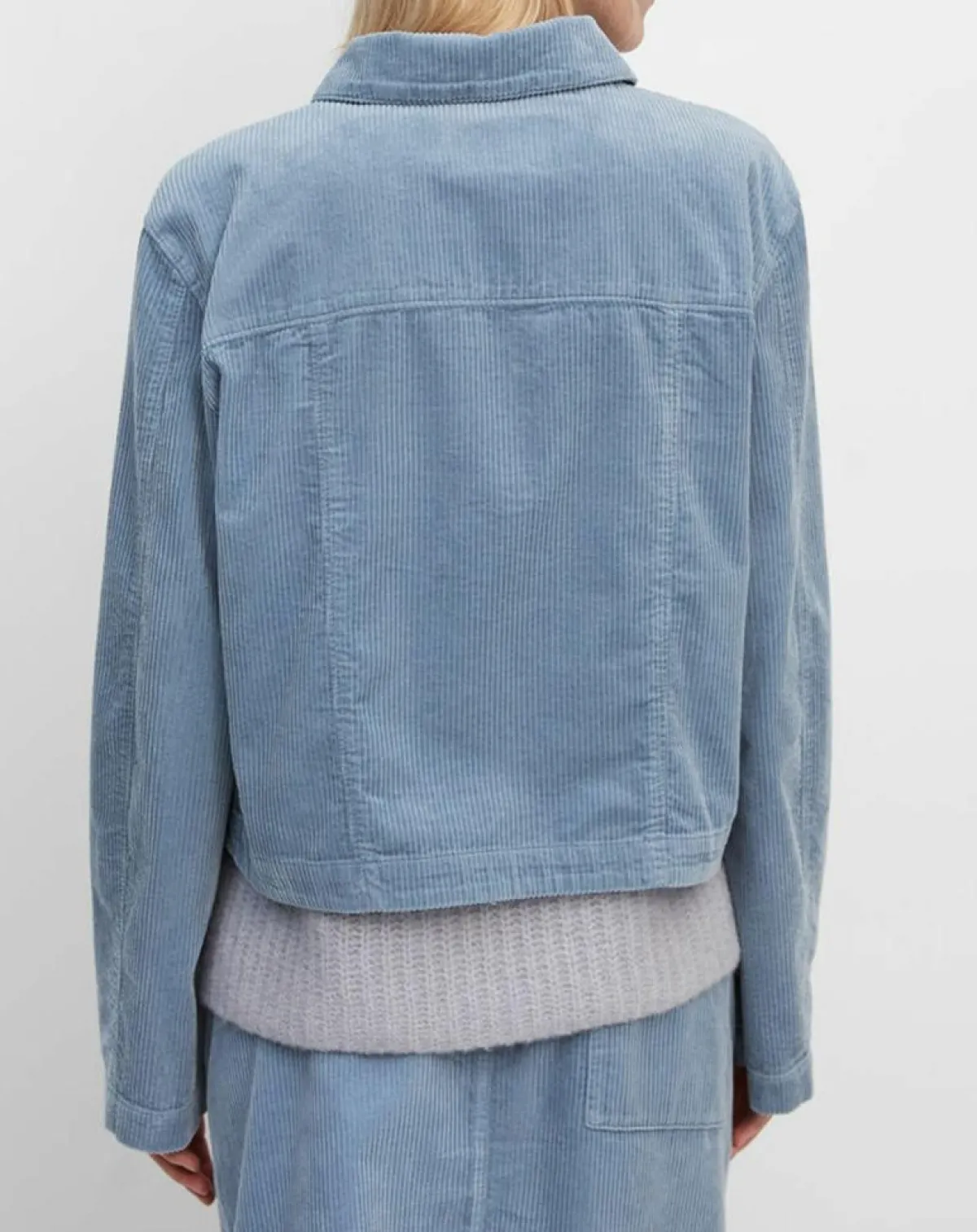 Marc O'Polo Vestes, Blousons|Veste courtes en Velours côtelé bleu ciel