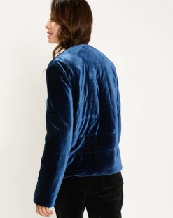 Lauren Vidal Vestes, Blousons|Veste de costume en Satin Moon bleue