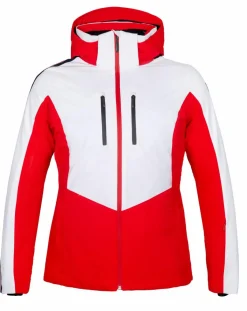 Duvillard Manteaux|Veste de ski Droites rouge/blanc