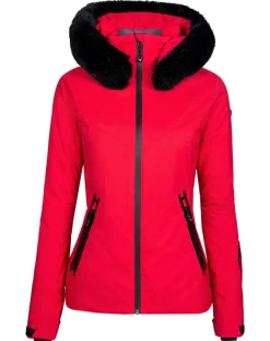 Degré 7 Manteaux|Veste de ski Geod fausse fourrure rouge
