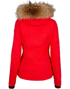 Degré 7 Manteaux|Veste de ski Geod fausse fourrure rouge