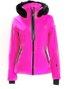 Degré 7 Manteaux|Veste de ski Geod fausse fourrure rose