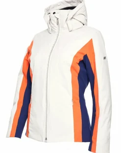 Duvillard Manteaux|Veste de ski Sella écru/orange