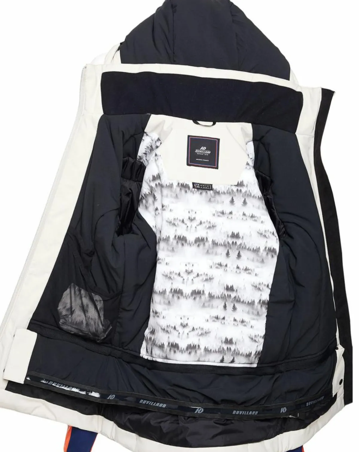 Duvillard Manteaux|Veste de ski Sella écru/orange