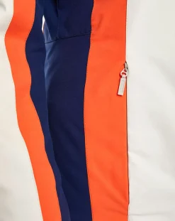 Duvillard Manteaux|Veste de ski Sella fausse fourrure écru/orange