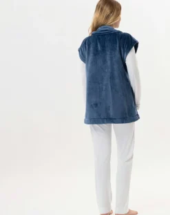 Le Chat Vestes, Blousons|Veste d'intérieur en peluche flanelle Essentiel prusse