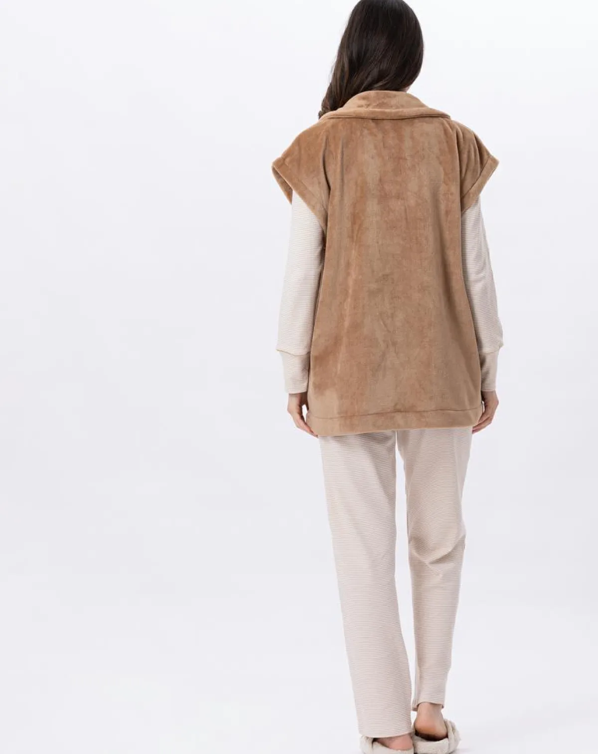 Le Chat Vestes, Blousons|Veste d'intérieur en peluche flanelle Essentiel dorée