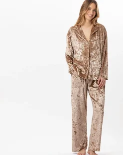 Le Chat Vestes, Blousons|Veste d'intérieur en velours Platine dorée