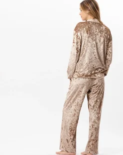 Le Chat Vestes, Blousons|Veste d'intérieur en velours Platine dorée