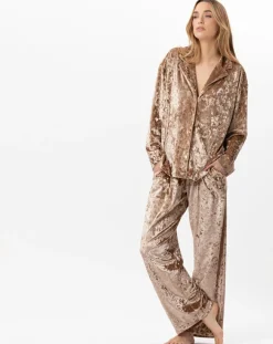 Le Chat Vestes, Blousons|Veste d'intérieur en velours Platine dorée