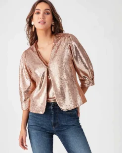 Bleu Blanc Rouge Vestes, Blousons|Veste Elsie beige/doré