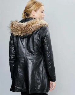 Chyston Vestes, Blousons|Veste en Cuir Annie noire