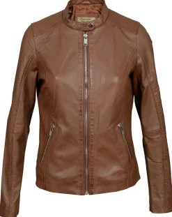 Chyston Vestes, Blousons|Veste en Cuir Appoline cognac