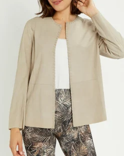 Lauren Vidal Vestes, Blousons|Veste en Cuir Birdy sable