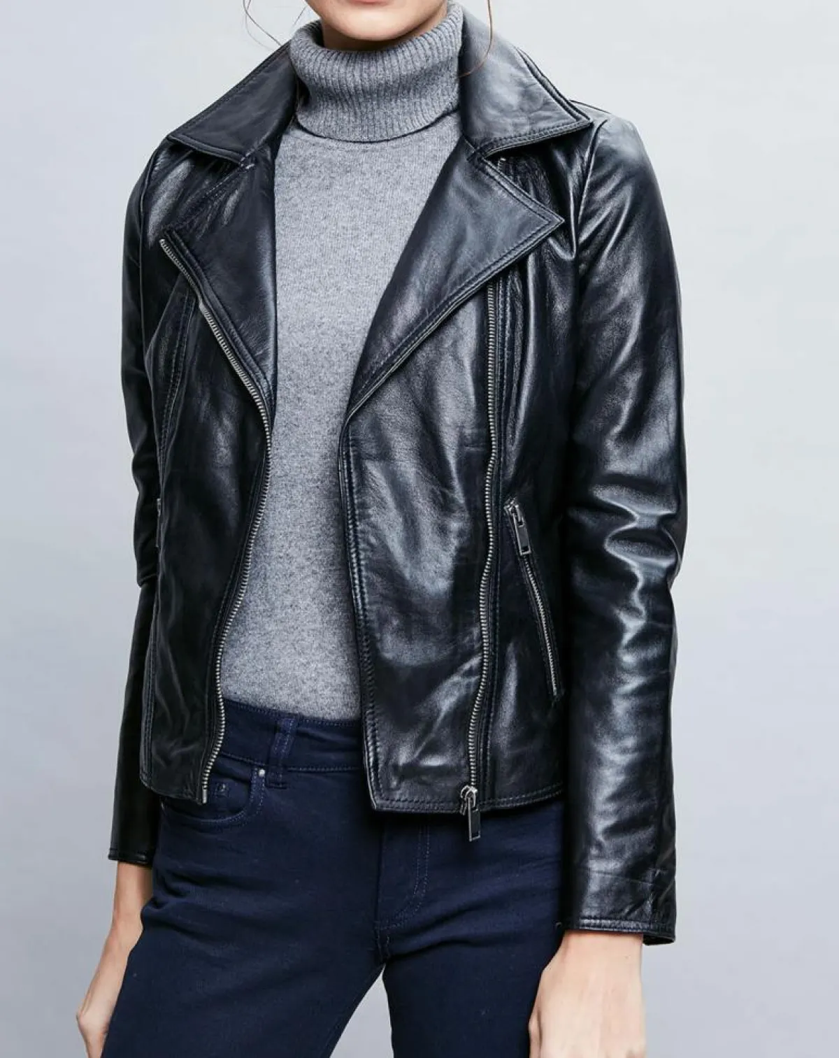 Chyston Vestes, Blousons|Veste en Cuir Carla noire