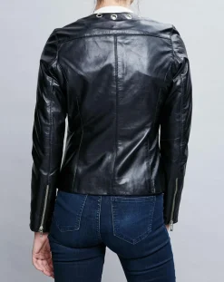 Chyston Vestes, Blousons|Veste en Cuir Cécile noire