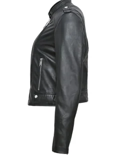 Blue Wellford Vestes, Blousons|Veste en Cuir Chaya noire