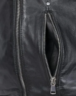 Chyston Vestes, Blousons|Veste en Cuir Cora noire