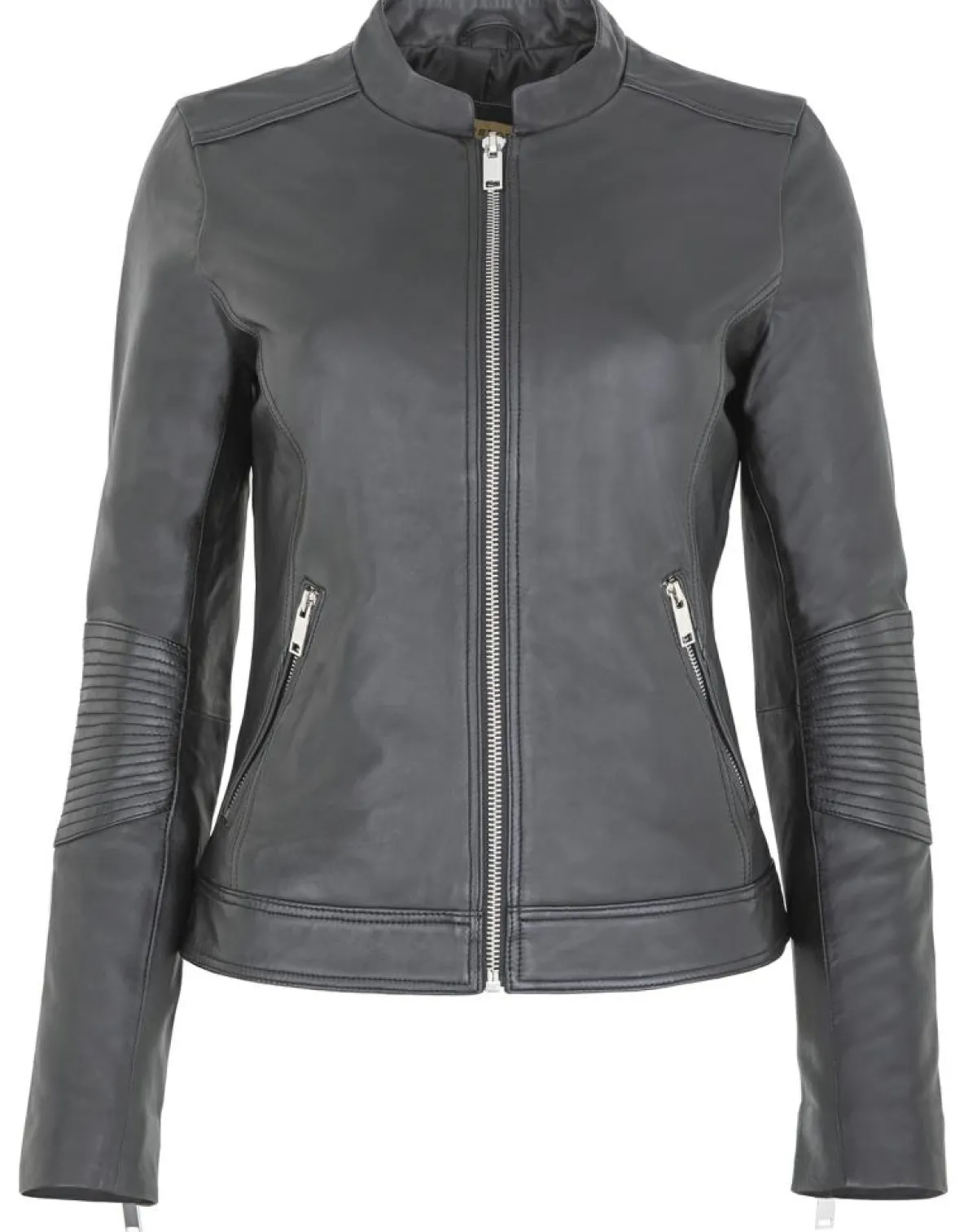 Chyston Vestes, Blousons|Veste en Cuir d'Agneau Clara noire