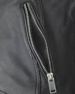 Chyston Vestes, Blousons|Veste en Cuir d'Agneau Clara noire