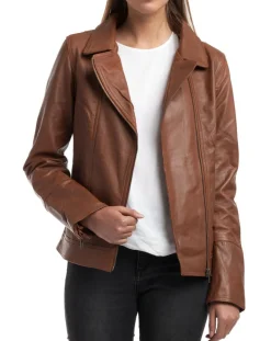 Chyston Vestes, Blousons|Veste en Cuir Elodie cognac