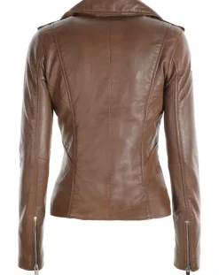 Chyston Vestes, Blousons|Veste en Cuir Hortence cognac