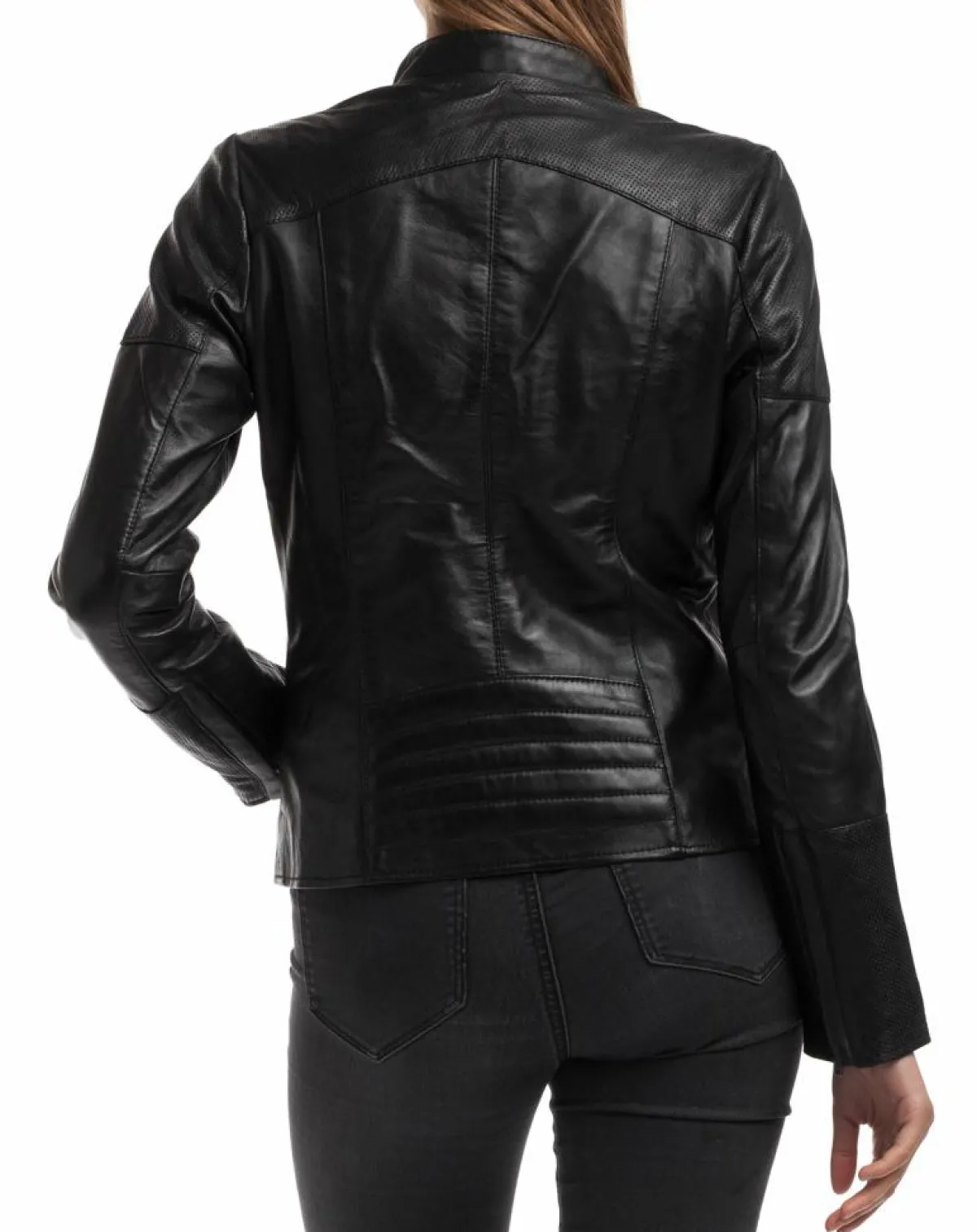 Chyston Vestes, Blousons|Veste en Cuir Ivette noire