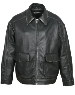 Blue Wellford Vestes, Blousons|Veste en Cuir Oversize Aline noir ruboff