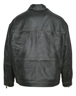 Blue Wellford Vestes, Blousons|Veste en Cuir Oversize Aline noir ruboff