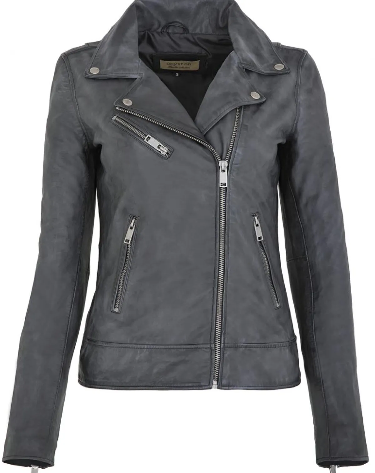 Chyston Vestes, Blousons|Veste en Cuir Polly vintage noir vintage
