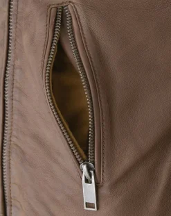 Chyston Vestes, Blousons|Veste en Cuir Polly vintage cognac