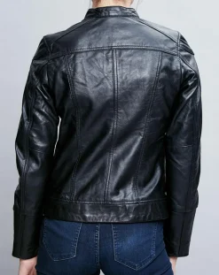 Chyston Vestes, Blousons|Veste en Cuir Prescillia noire