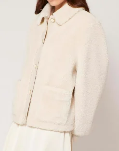 Zapa Vestes, Blousons|Veste en Fausse Fourrure Balian écrue