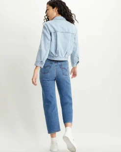 Levi's® Vestes, Blousons|Veste en jean crop Sleeve bleue