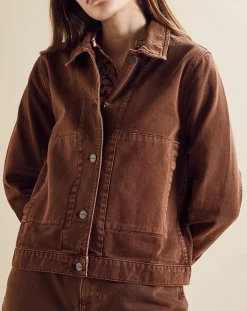 Chloé Stora Vestes, Blousons|Veste en jean Up marron