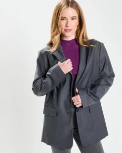 Galeries Lafayette Vestes, Blousons|Veste en Laine mélangée Flannelle Sven 3 gris foncé