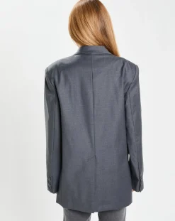 Galeries Lafayette Vestes, Blousons|Veste en Laine mélangée Flannelle Sven 3 gris foncé