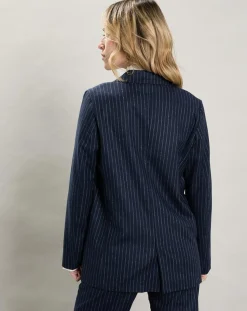 Hartford Vestes, Blousons|Veste en Laine mélangée Velize rayures brutes/marine